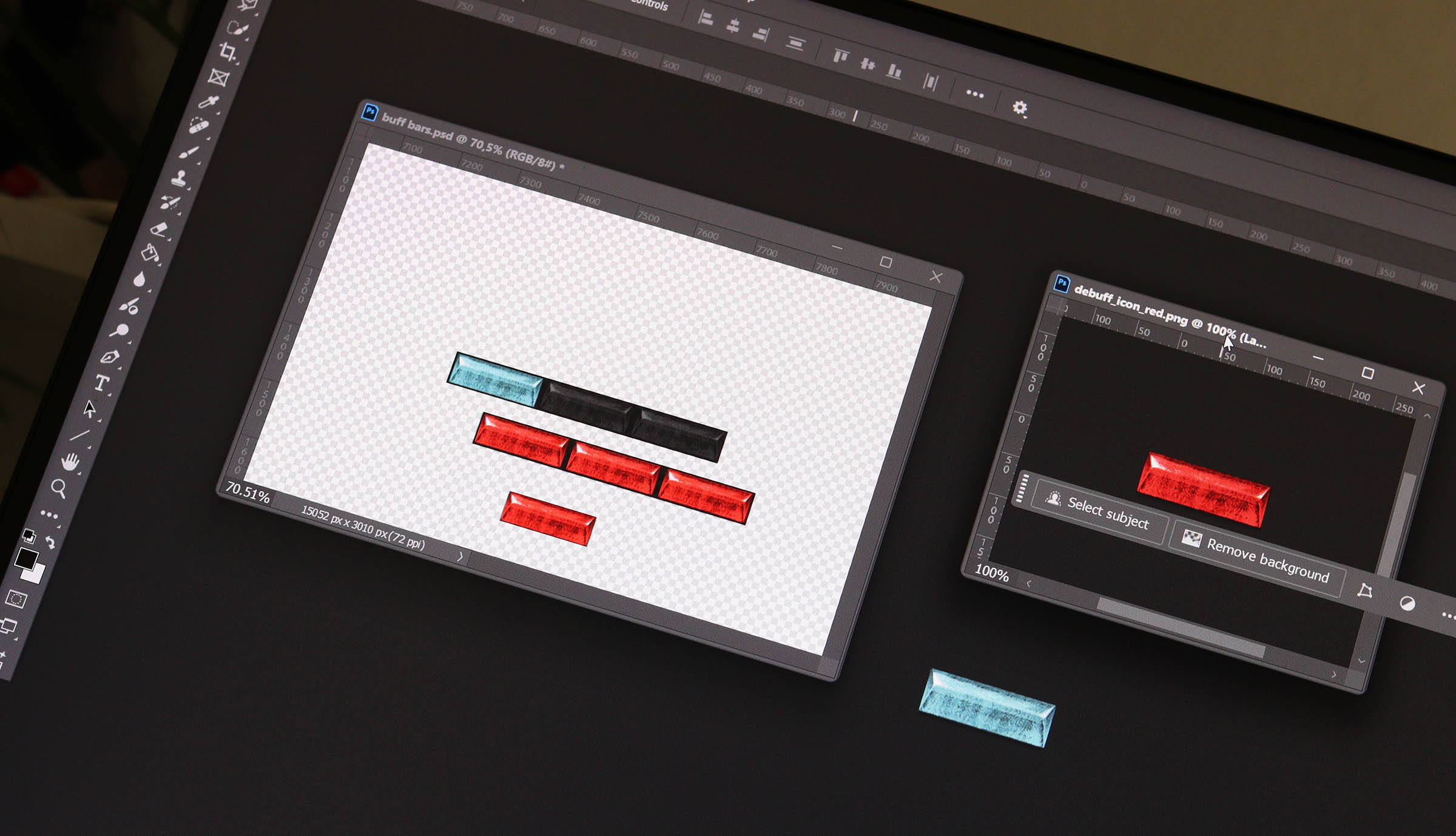 Buff & Debuff System Being Designed in Photoshop